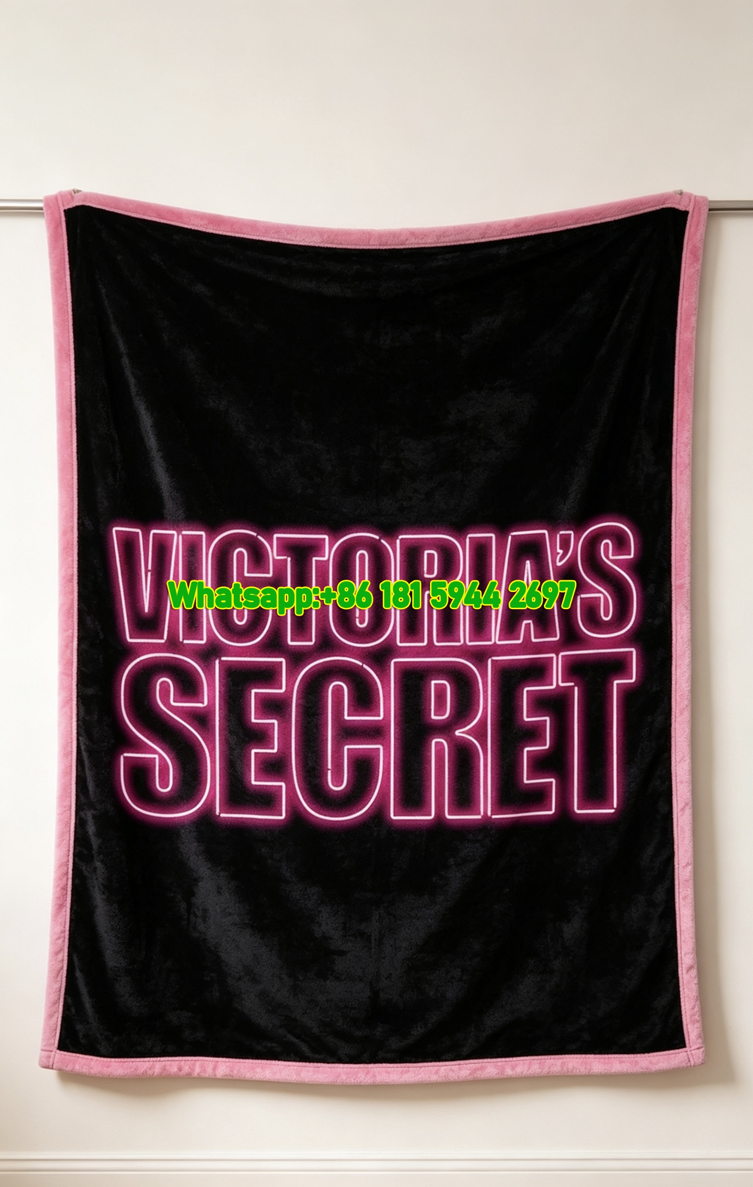 Victoria's Secret Juicy Flannel Throw Blanket VS Logo Sofa Blanket V249